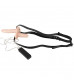 Телесный женский страпон с вагинальной пробкой Strap-On Duo - 15 см.