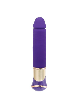 Фиолетовый перезаряжаемый вибратор ECSTASY Deluxe Greedy Dong - 19,5 см.