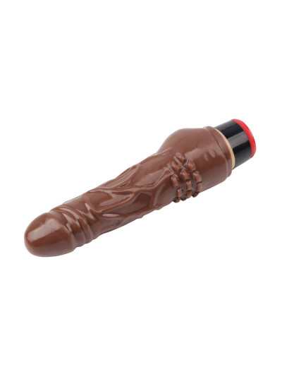 Коричневый вибратор 7.8” Vibe Cock - 19 см.