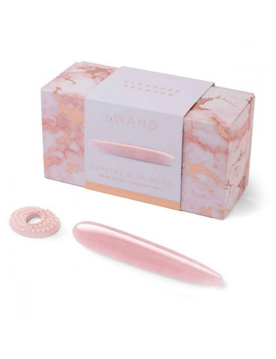 Массажер Le Wand Crystal Slim Wand из розового кварца