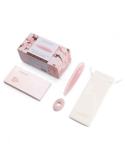 Массажер Le Wand Crystal Slim Wand из розового кварца
