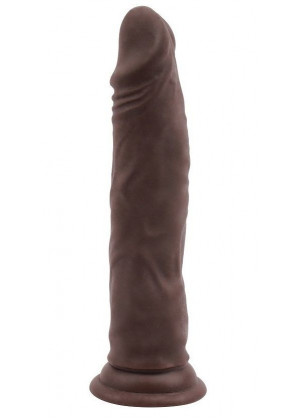 Коричневый фаллоимитатор Lascivious Dildo - 21,4 см.