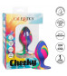 Яркая анальная пробка Cheeky Medium Tie-Dye Plug - 7,5 см.