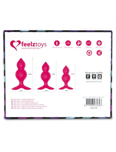 Набор из трех розовых анальный пробок Bibi Twin Butt Plug Set