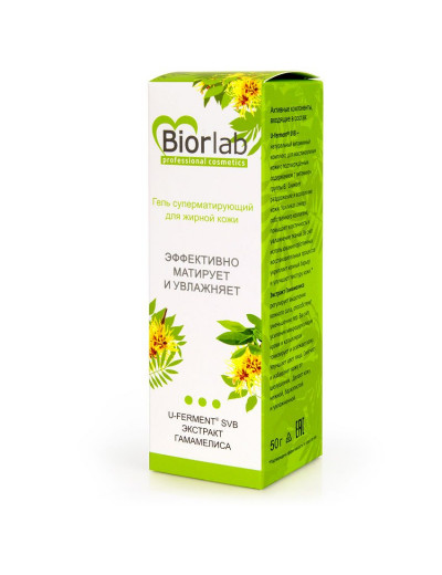 Суперматирующий гель для жирной кожи BiorLab - 50 гр.