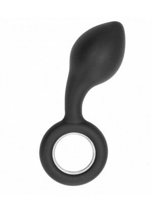Анальный стимулятор No.63 Dildo With Metal Ring - 13,5 см.