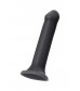 Черный фаллос на присоске Silicone Bendable Dildo XL - 20 см.