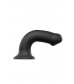 Черный фаллос на присоске Silicone Bendable Dildo XL - 20 см.