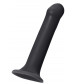 Черный фаллос на присоске Silicone Bendable Dildo XL - 20 см.