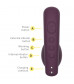Фиолетовый универсальный вибратор Tilt - 12 см.