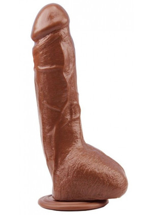 Коричневый фаллоимитатор Brunet Trick Penis - 22,5 см.