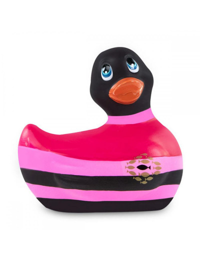 Вибратор-уточка I Rub My Duckie 2.0 Colors с черно-розовыми полосками