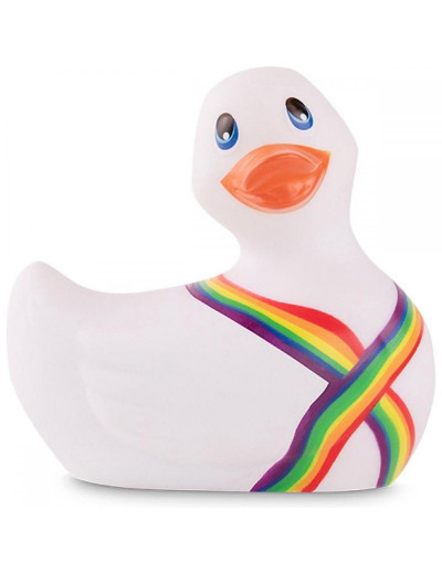 Белый вибратор-уточка I Rub My Duckie 2.0 Pride