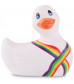 Белый вибратор-уточка I Rub My Duckie 2.0 Pride