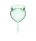 Набор зеленых менструальных чаш Feel good Menstrual Cup