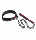 Атласный ошейник с цепью Scandal Collar with Leash