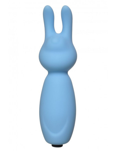 Голубой мини-вибратор Emotions Funny Bunny
