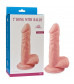 Телесный фаллоимитатор 7  Dong with Balls - 16 см.