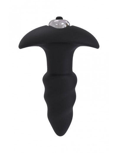 Черная анальная вибровтулка SINGLE SPEED LOVE ARROW PLUG - 9 см.