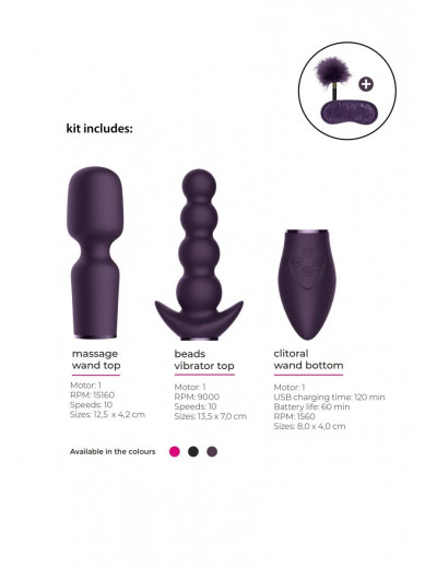 Фиолетовый эротический набор Pleasure Kit №3