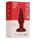 Красная анальная пробка Butt Plug Rounded 3 Inch - 7,6 см.