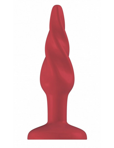 Красная анальная пробка Butt Plug Rounded 3 Inch - 7,6 см.