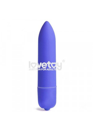 Синяя вибропуля X-Basic Bullet Long One Speed - 9 см.
