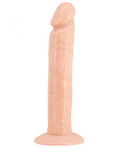 Телесный фаллоимитатор на присоске SO REAL 9INCH VEINY DONG - 22 см.