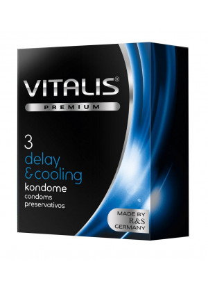 Презервативы VITALIS PREMIUM delay   cooling с охлаждающим эффектом - 3 шт.