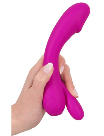 Лиловый вибратор-кролик Super Soft Silicone Rabbit Vibrator - 17,7 см.