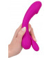 Лиловый вибратор-кролик Super Soft Silicone Rabbit Vibrator - 17,7 см.