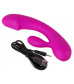Лиловый вибратор-кролик Super Soft Silicone Rabbit Vibrator - 17,7 см.