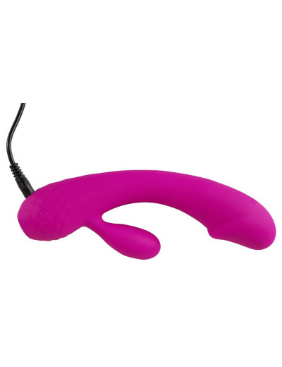 Лиловый вибратор-кролик Super Soft Silicone Rabbit Vibrator - 17,7 см.