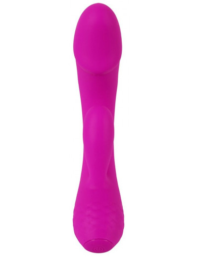 Лиловый вибратор-кролик Super Soft Silicone Rabbit Vibrator - 17,7 см.
