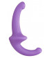 Фиолетовый безремневой страпон Silicone Strapless Strapon