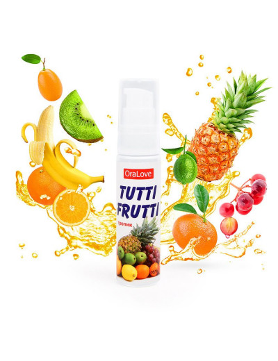 Гель-смазка Tutti-frutti со вкусом тропических фруктов - 30 гр.