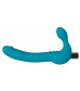 Бирюзовый безремневой страпон Luna Strapless Silicone Dildo - 22,86 см.