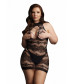 Мини-платье с кружевным рисунком Criss Cross Neck Mini Dress