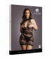 Мини-платье с кружевным рисунком Criss Cross Neck Mini Dress