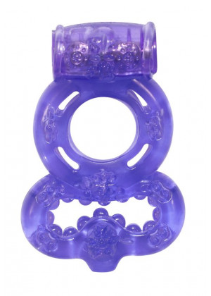 Фиолетовое эрекционное кольцо Rings Treadle с подхватом