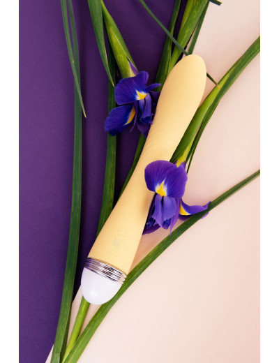 Желтый вибратор Calla - 22 см.