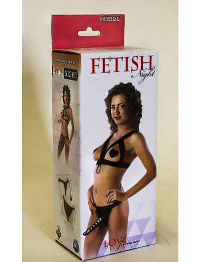 Костюм БДСМ Fetish Night с анальной насадкой длиной 18 см.
