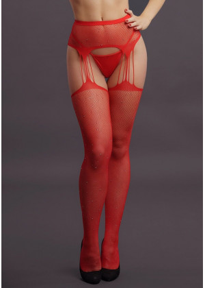 Пикантные чулки Suspender Rhinestone Pantyhose