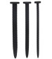 Набор из 3 черных стимуляторов уретры Silicone Screw Plug Set
