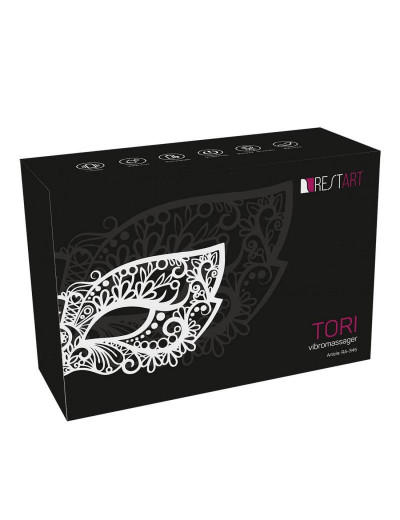 Бело-розовый стимулятор с язычком Tori
