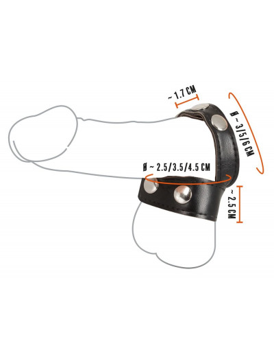 Утяжка для пениса и мошонки Cock Strap with Ball Stretcher