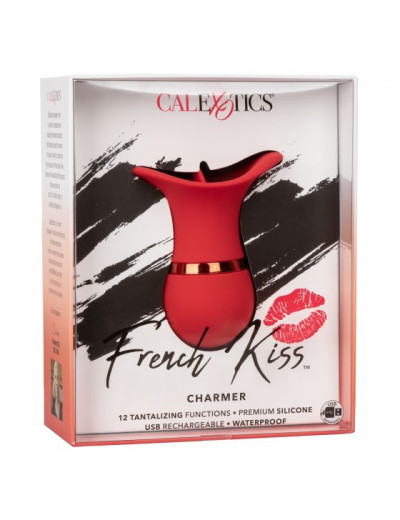 Красный клиторальный вибростимулятор French Kiss Charmer