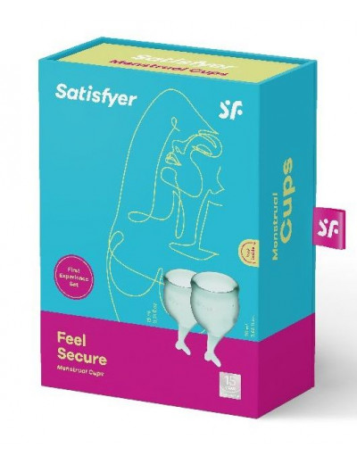 Набор темно-зеленых менструальных чаш Feel secure Menstrual Cup