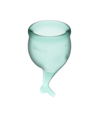 Набор темно-зеленых менструальных чаш Feel secure Menstrual Cup