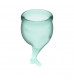 Набор темно-зеленых менструальных чаш Feel secure Menstrual Cup